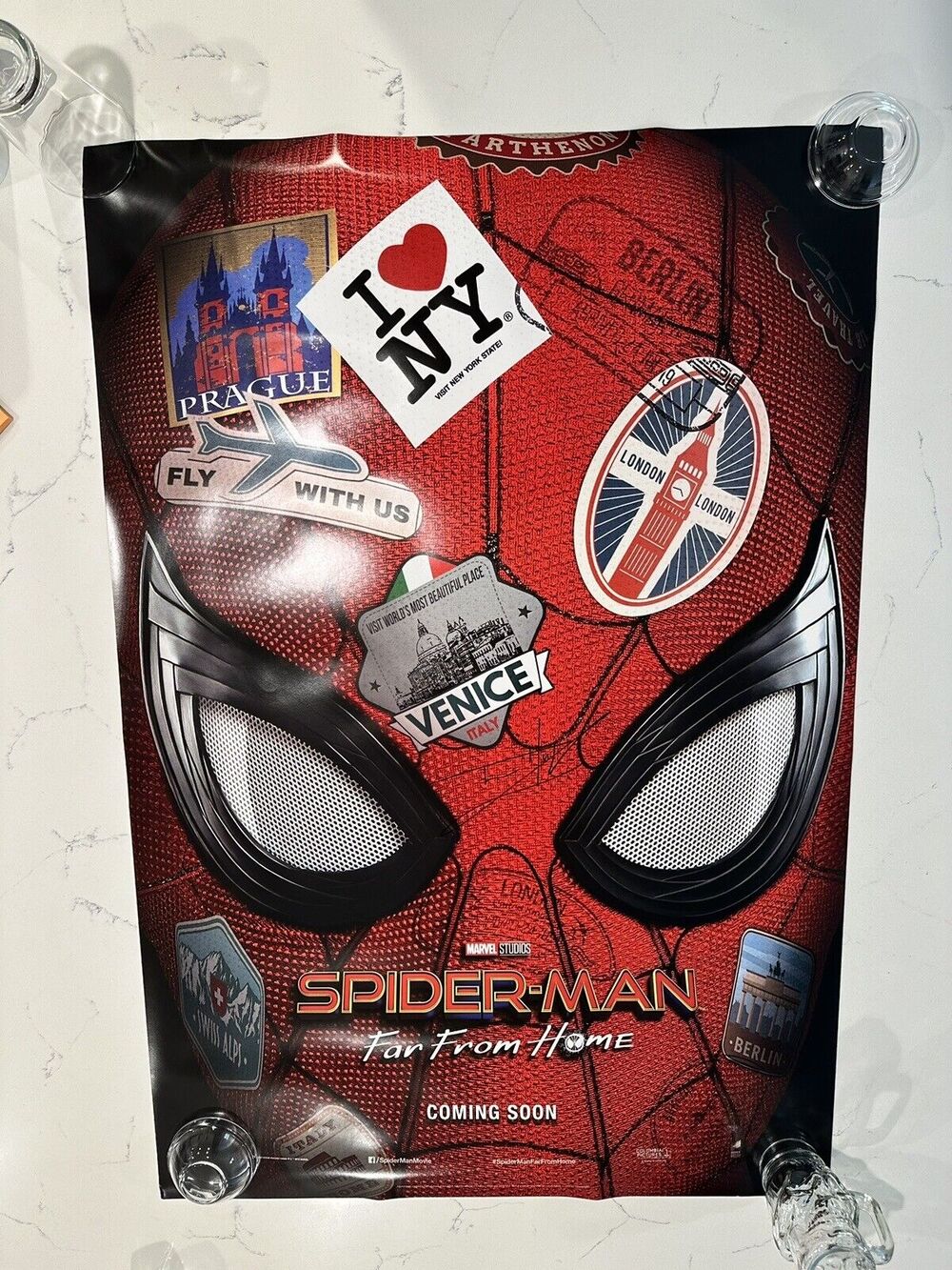 Tom Holland Signed Autograph COA 27x40 Spider-Man Far From Home Sticker Poster 2